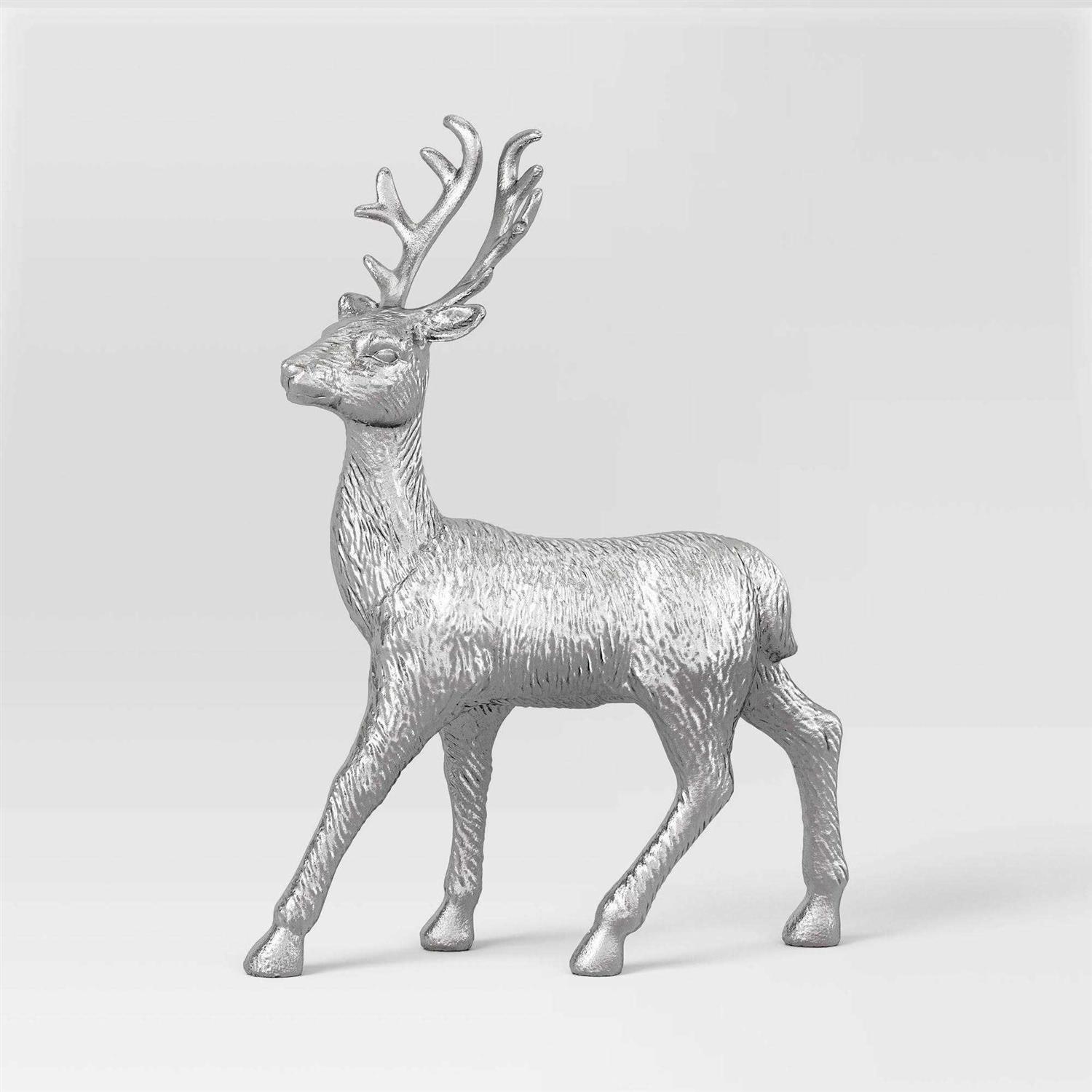 Wondershop 12.5 Metallic Plastic Standing Deer Animal Christmas Figurine - Image 2