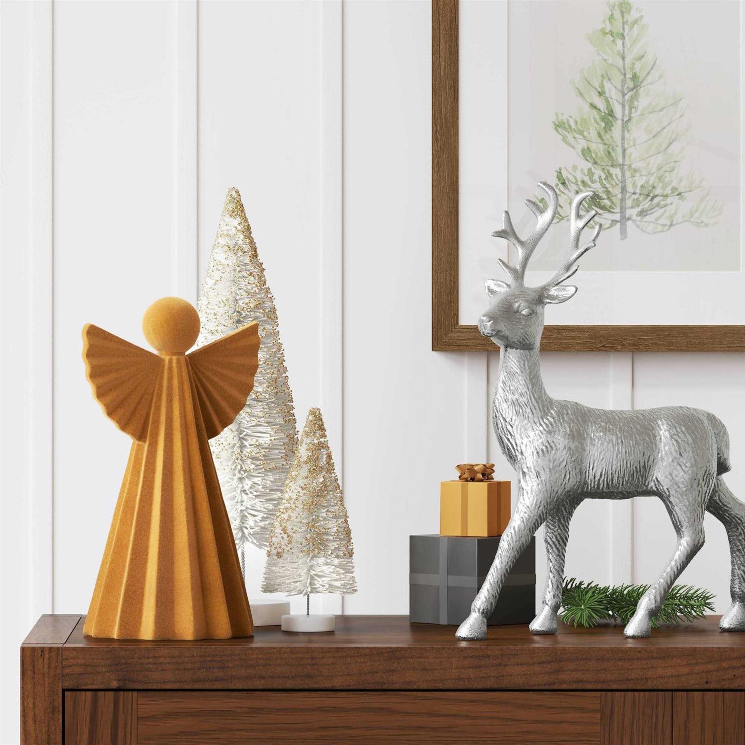 Wondershop 12.5 Metallic Plastic Standing Deer Animal Christmas Figurine - Image 3