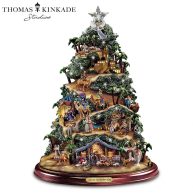Thomas Kinkade Illuminated Nativity Tabletop Tree