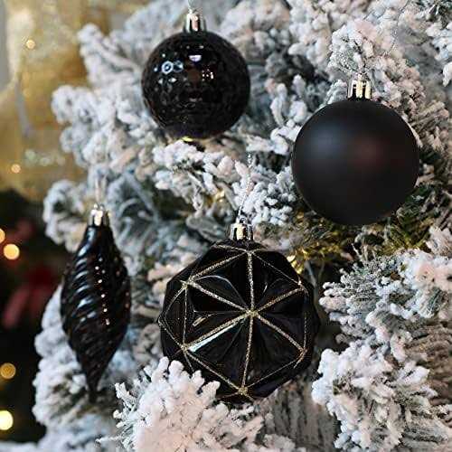 Shareconn 100pcs Christmas Balls Ornaments Set Shatterproof Plastic Decorative Baubles with lanyard for Xmas Tree Decor - Image 4