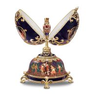 The Bradford Exchange Russian Nutcracker Heirloom Porcelain Musical Egg 5.5