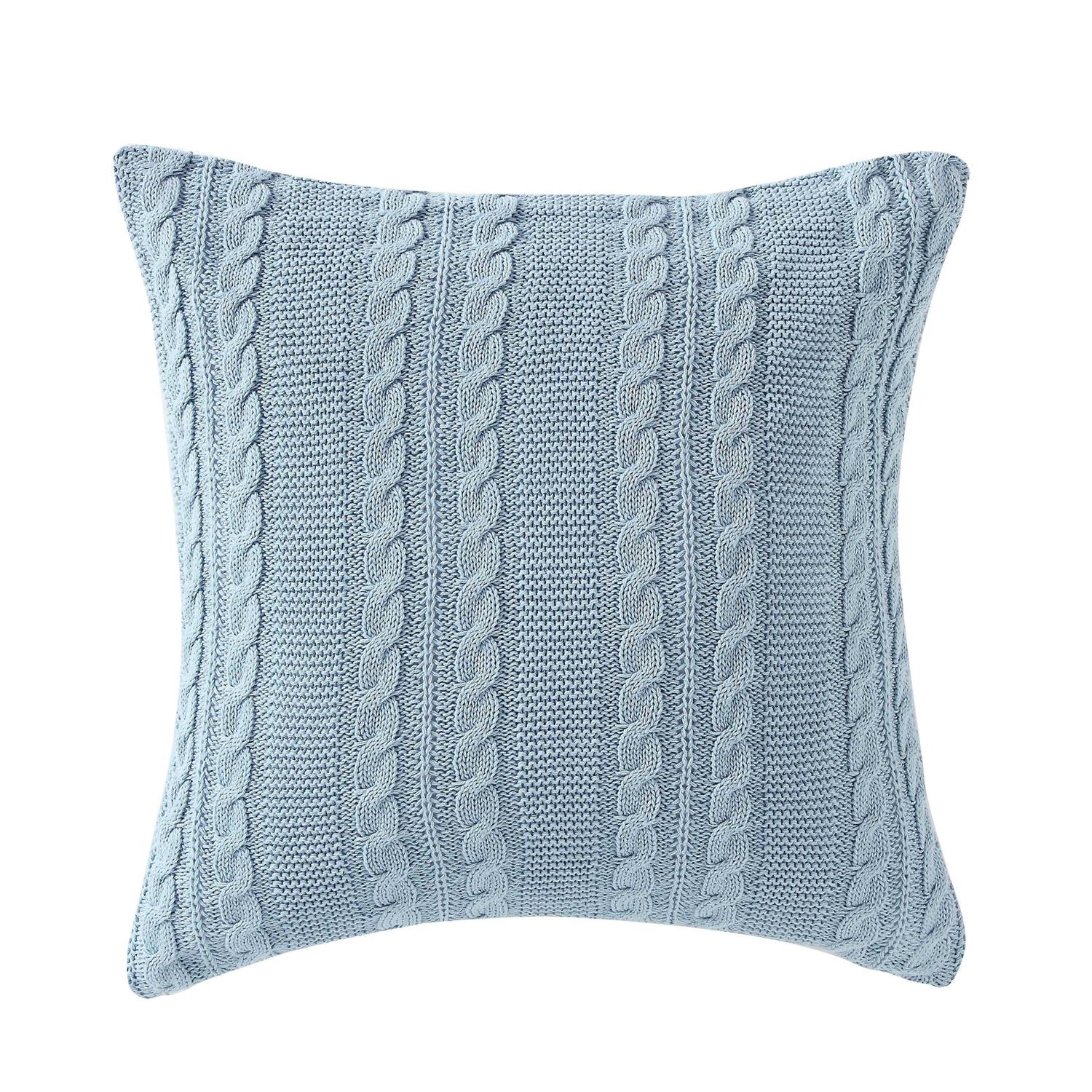 Vcny Home Dublin Cable Knit Square Decorative Throw Pillow