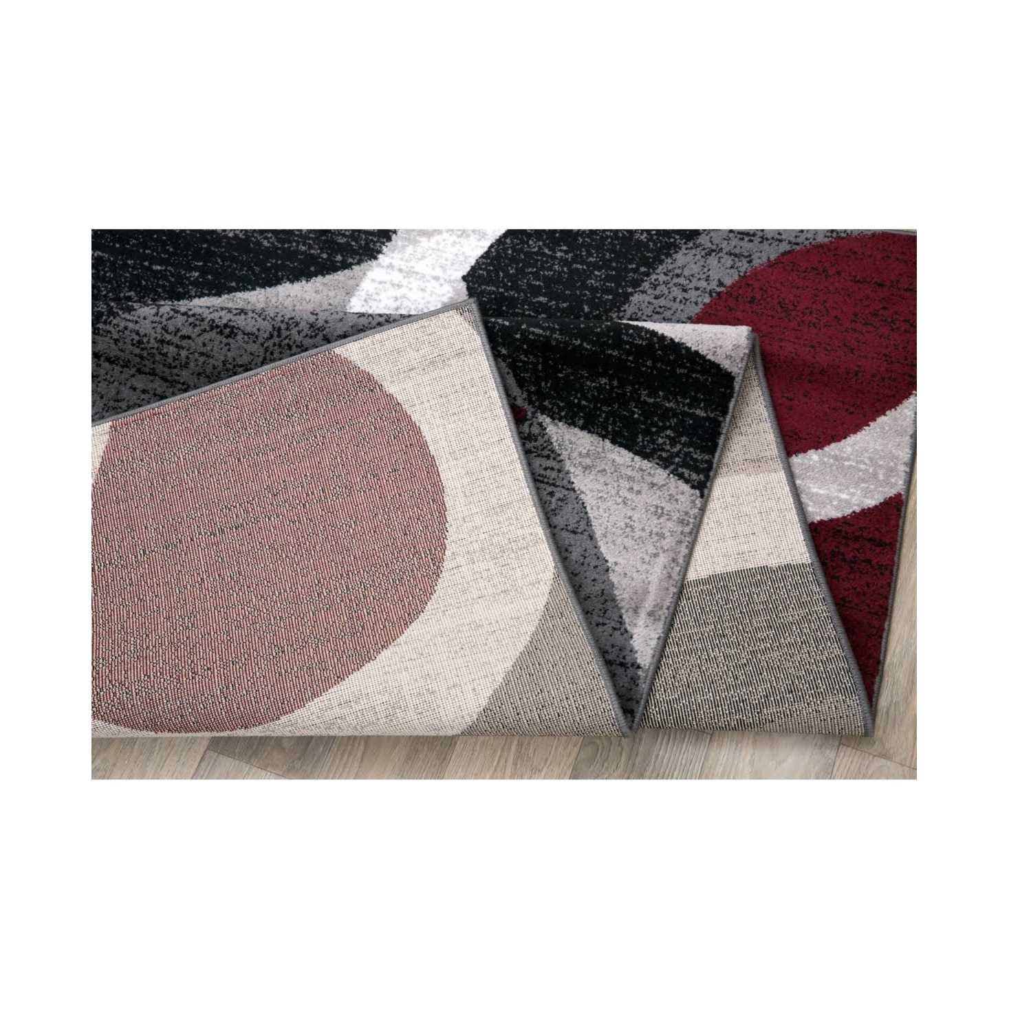 World Rug Gallery Contemporary Modern Circles Abstract Area Rug - Image 3