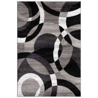 World Rug Gallery Contemporary Modern Circles Abstract Area Rug