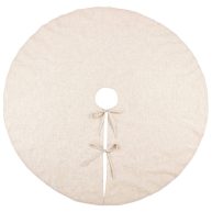 Saro Lifestyle SARO Natural Linen Blend Decorative Christmas Tree Skirt XM731.N56R