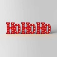Wondershop 16 LED Red ‘Ho Ho Ho’ Christmas Novelty Sculpture Light Warm White