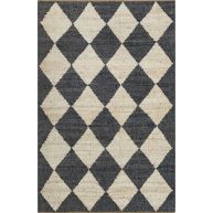 Rugs USA Natural Arvin Olano x Rugs USA Louie Diamond Checkerboard Jute Rug
