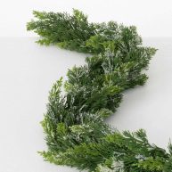The Holiday Aisle® Savelle 72 Artificial Frosted Cedar Garland