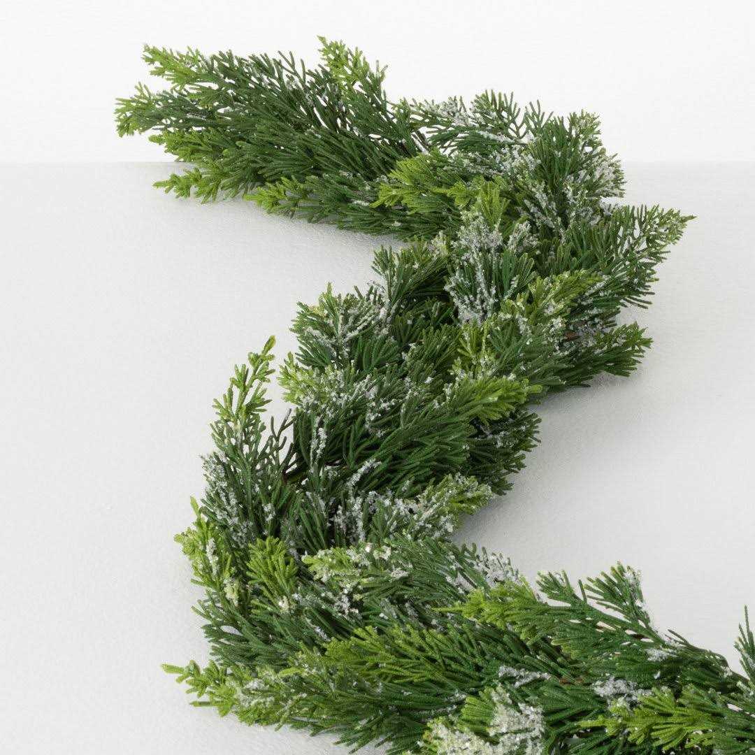 The Holiday Aisle® Savelle 72 Artificial Frosted Cedar Garland