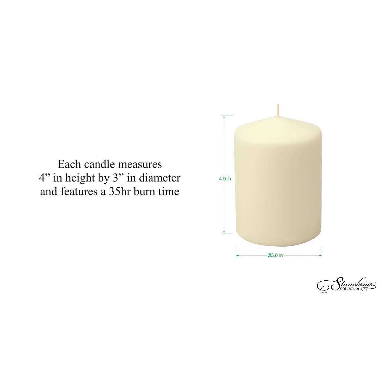 Stonebriar Collection Unscented Pillar Candles - Image 2