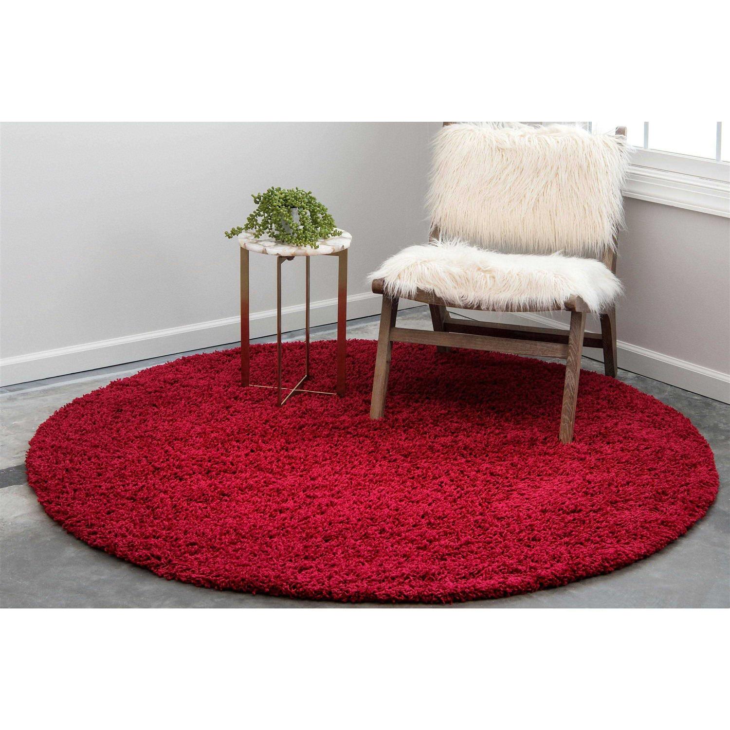Unique Loom Round Solid Shag Rug - Image 5