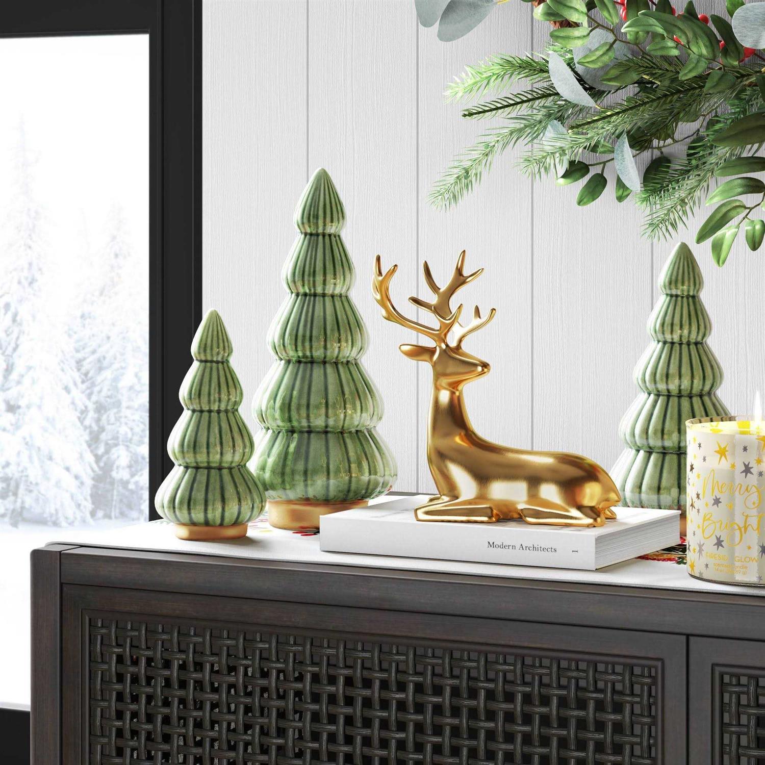 Threshold Scalloped Ceramic Christmas Tree - Image 2