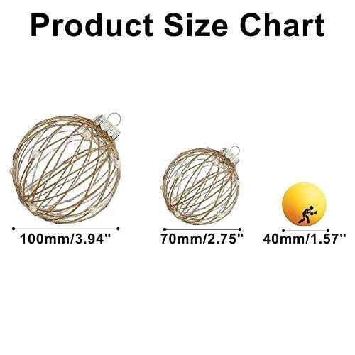 XmasExp Christmas Ball Ornaments Set-70mm/2.76 Large Shatterproof Clear Glitter Pastic Christmas Ball Xmas Tree Decoration Delicate Hanging - Image 3