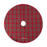 tabindeal Classic Tree Skirt Plaid Red