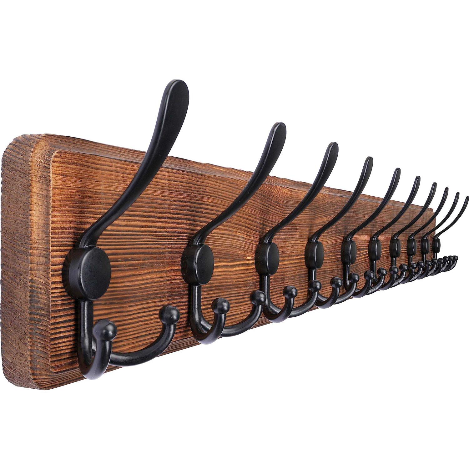 SKOLOO Rustic Large Coat Rack Wall Mount 38.3&” Long Coat Rack for Wall