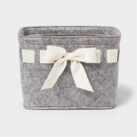 Threshold Felt Basket Ivory Velvet Ribbon