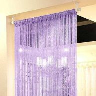 Topixdeals Rare Flat Silver Ribbon Door String Curtain Thread Fringe Window Panel Room Divider Cute Strip Tassel Party Events