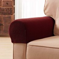 Subrtex Stretch Armrest Covers Spandex Arm Covers for Chairs Couch Sofa Armchair Slipcovers for Recliner Sofa with Twist Pins