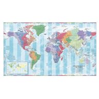 Time Zone Wall Map of The World