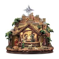 Sculpture Thomas Kinkade Following The Star Nativity Sculpture