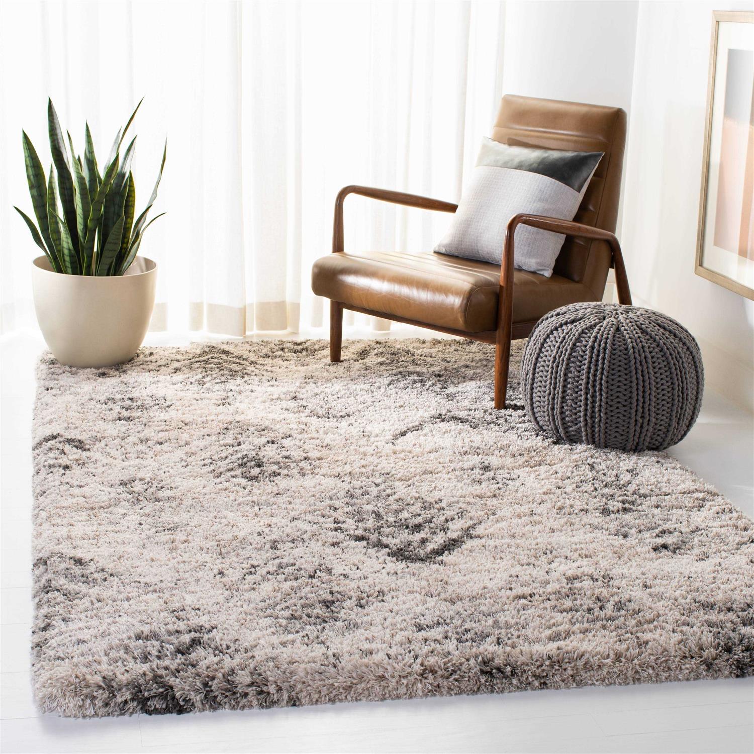 Safavieh Iceland Shag Isg514a Cream/Grey Rug