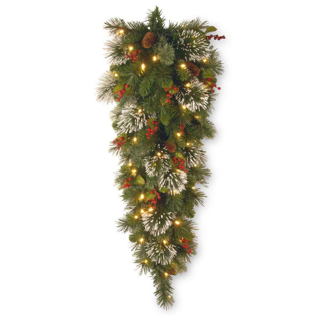 The Holiday Aisle® Wintry Pine Pre-Lit Swag with 50 Warm Lights - Image 4