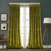 Roslynwood Velvet Curtain Curtains Room Rod Pocket Drapes