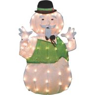 Rudolph 32 In. Incandescent 2D Sam The Snowman Holiday Yard Art 20308