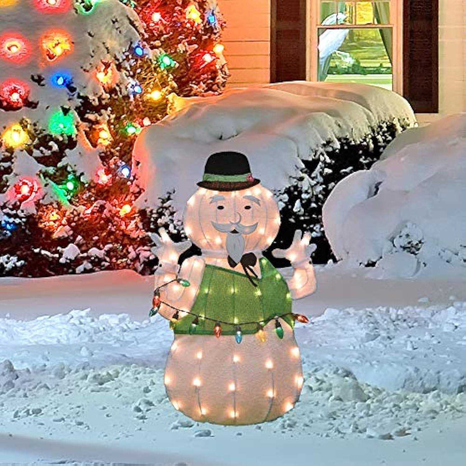 Rudolph 32 In. Incandescent 2D Sam The Snowman Holiday Yard Art 20308 - Image 2