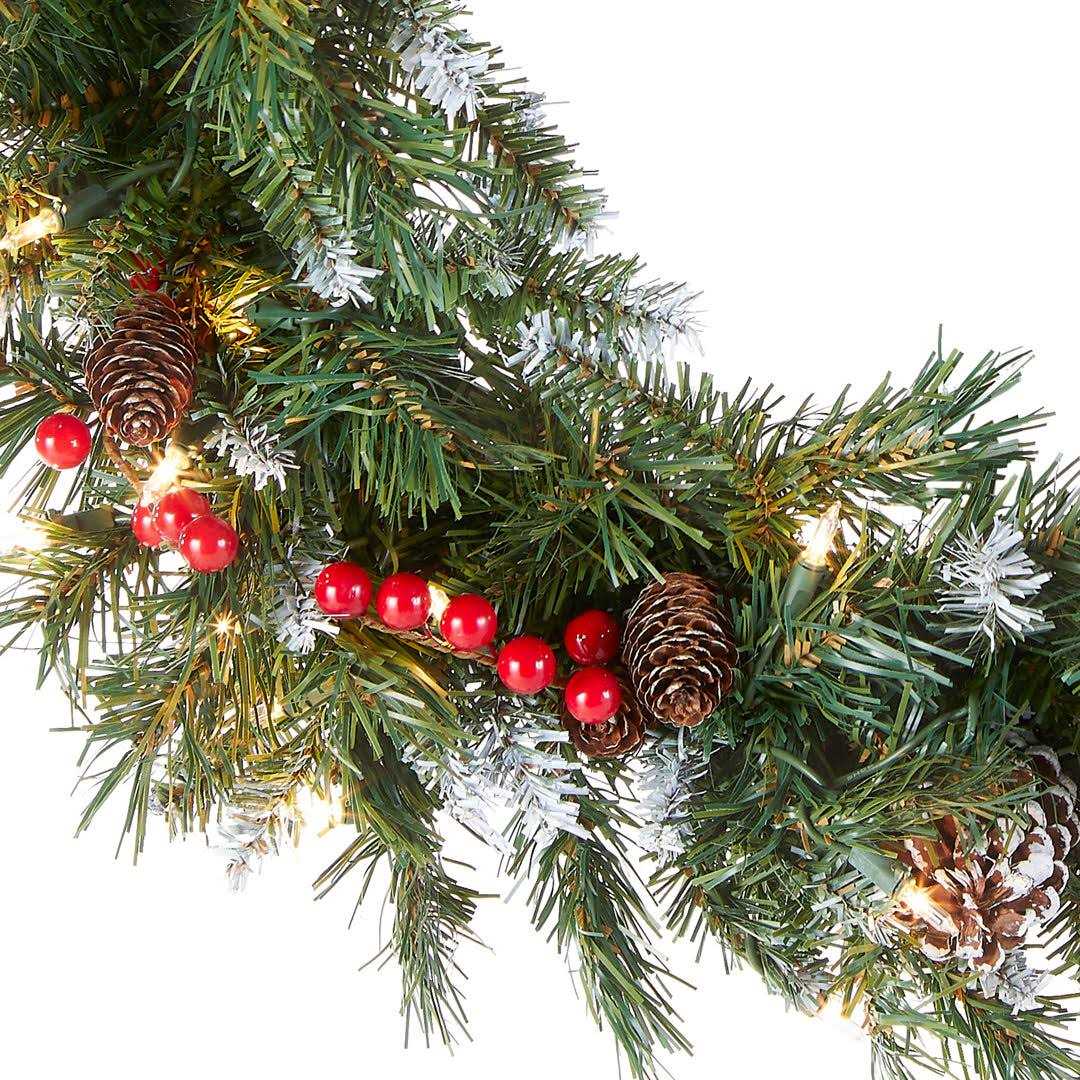 The Holiday Aisle® Torrens Frosted Berry Lighted PVC Wreath - Image 2