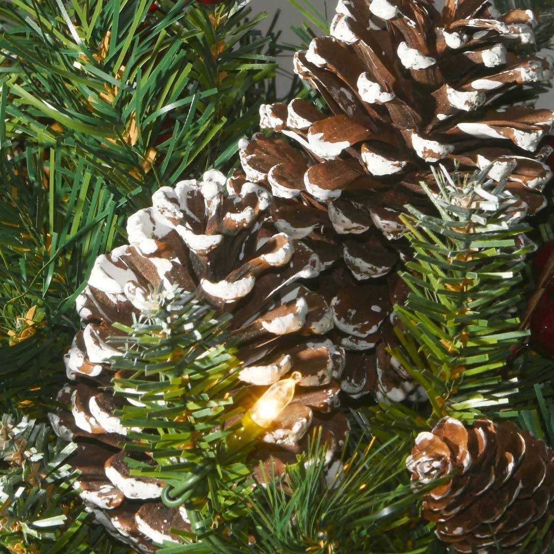 The Holiday Aisle® Torrens Frosted Berry Lighted PVC Wreath - Image 3